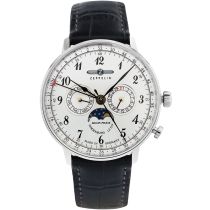 Zeppelin 7036-1 LZ 129 Hindenburg fase lunar 40mm Reloj Hombre 
