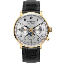 Zeppelin 7038-1 Hindenburg Fase lunar LZ129 40mm Reloj Hombre 