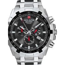 Swiss Alpine Military 7043.9237 cristal de zafiro Cronografo Reloj Hombre 