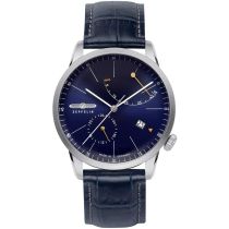 Zeppelin 7366-3 Flatline Automatico Reserva de energía 40mm Reloj Hombre 5ATM