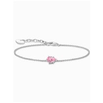 Thomas Sabo A2159-051-9-L19V Pulsera de plata con gota de circonita rosa