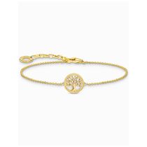 Thomas Sabo A2160-427-39-L19V Pulsera chapada en oro con colgante Árbol del Amor