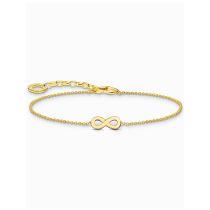 Thomas Sabo A2161-413-39-L19V Pulsera dorada con colgante infinito