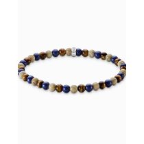Thomas Sabo A2183-531-7-L19 Unisex Bead Pulsera en tonos marrones y azules