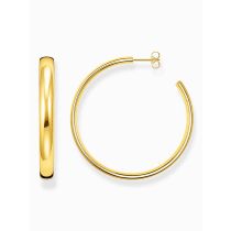 Thomas Sabo CR641-413-39 Pendientes de aro chapados en oro Chunky 50 mm Señoras