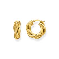 Thomas Sabo CR742-413-39 Bold - Aros dorados para señora, diseño entrelazado 20,0 mm