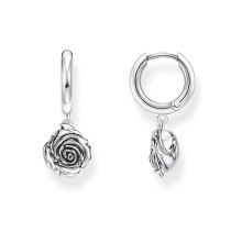 Thomas Sabo CR757-637-21 Pendientes de aro dorados midnight rosa Plata Señoras