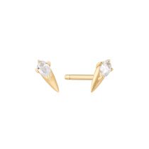 ANIA HAIE Pendientes Afterglow oro 14K con zafiro blanco EAU007-03YG