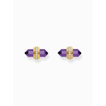Thomas Sabo H2281-414-13 Pendientes de oro con ónix violeta, mujer