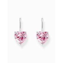 Thomas Sabo H2288-051-9 Pendiente de plata con corazón de circonita rosa, señoras