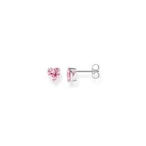 Thomas Sabo H2306-051-9 Pendiente de plata con piedra rosa en forma de corazón 7,0 mm talla señora