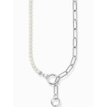 Thomas Sabo KE2193-167-14 Collar para señora con perlas cultivadas de agua dulce y cadena de eslabones, ajustable