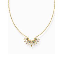 Thomas Sabo KE2203-488-7-L45V Cadena dorada con rayos de sol y piedras de colores Señoras