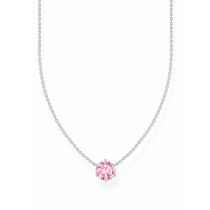 Thomas Sabo KE2210-051-9-L45V Collar de plata con colgante de circonita rosa 40-45 cm señora