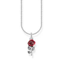 Thomas Sabo KE2219-664-10-L45V Collar de plata con colgante de rosa roja Damen