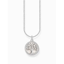 Thomas Sabo KE2220-007-21-L45V Collar de plata con colgante Tree of Love y esmalte blanco Señoras