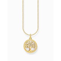 Thomas Sabo KE2220-427-39-L45V Collar dorado con colgante Tree of Love, señora