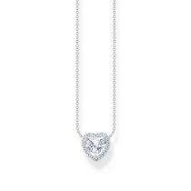 Thomas Sabo KE2280-051-14-L45V Collar de plata con colgante halo en forma de corazón 40-45 cm señora