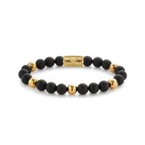 Rebel & Rose Pulsera Matt Black Madonna RR-8DV05-G-L Hombre