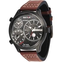 Sector R3251504003 Tri-Time Traveller Reloj Hombre 48mm 10TM