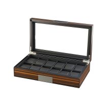 Rothenschild Caja de reloj RS-2377-12EB para 12 relojes ebony