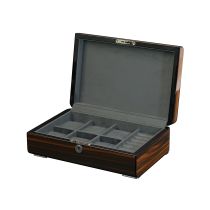 Rothenschild Caja de reloj RS-2433-EB para 6 relojes y gemelos