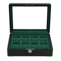 Rothenschild RS-3420-8-BL-GRE Caja de relojes Negro [8] Con terciopelo verde