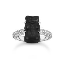 Thomas Sabo TR2478-052-11-54 Anillo de plata con oso de oro negro y circonita Mujeres