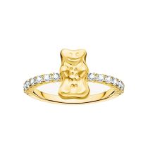 Thomas Sabo TR2504-414-14-54 Anillo con Haribo Oso de Oro y piedras chapado en Oro Mujer