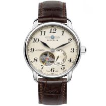 Zeppelin LZ-127 7666-5 Automatico plata marrón 41mm Reloj Hombre 50M