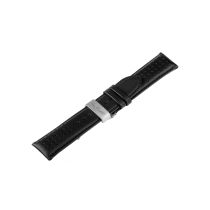 Correa de reloj universal [24 mm] negro con plata cierre desplegable Ref. 23833