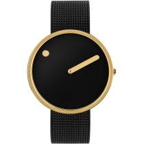 PICTO 43387-1020 Reloj Unisex Black and Gold 40mm 5ATM