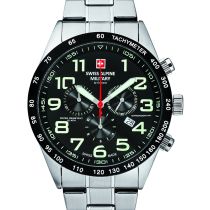 Swiss Alpine Military 7047.9137 Cronógrafo Reloj Hombre 43mm 10ATM