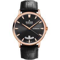 Edox 83015-37R-NIR Les Bemonts Automatico 42mm Reloj Hombre 3ATM