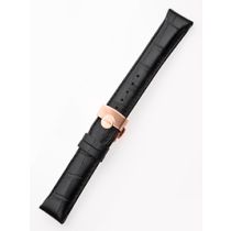 Perigaum Correa de cuero 22 x 175 mm negro rosa Cierre plegable