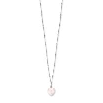Engelsrufer ERN-HEART-RQ Heart Rose Quartz Collar de mujer 42cm, ajustable
