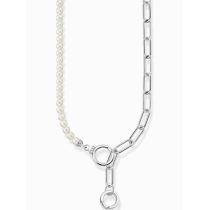 Thomas Sabo KE2193-167-14 Collar para señora con perlas cultivadas de agua dulce y cadena de eslabones, ajustable