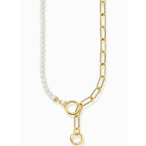 Thomas Sabo KE2193-445-14 Collar para señora con perlas cultivadas de agua dulce y cadena de eslabones, ajustable