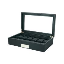 Rothenschild caja de reloj RS-3633-BL para 12 relojes negro