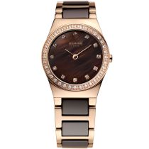 Bering Ceramica 32426-765 Reloj Mujer oro rosa marrón 26 mm
