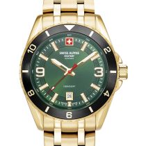 Swiss Alpine Military 7034.1118 Reloj Hombre Sierra Oro Verde 42mm 10ATM