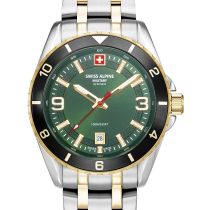 Swiss Alpine Military 7034.1148 Reloj Hombre Sierra bicolor negro 42mm 10ATM