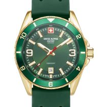 Swiss Alpine Military 7034.1814 Reloj Hombre Sierra Oro Verde 42mm 10ATM