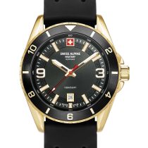 Swiss Alpine Military 7034.1817 Reloj Hombre Sierra Oro Negro 42mm 10ATM