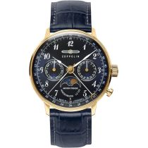 Zeppelin 7039-2 Hindenburg LZ129 Fase Lunar Reloj Mujer 36mm 3ATM