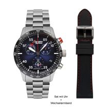 Zeppelin 7298M-3-Set Eurofighter Typhoon cuarzo 43mm Reloj Hombre 10ATM