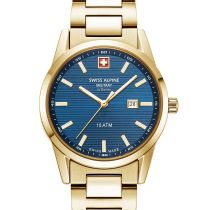 Swiss Alpine Military 7767.1115 Reloj Mujer Argos Oro Azul 34mm 10ATM