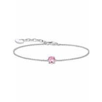 Thomas Sabo A2156-051-9-L19V Pulsera con colgante de circonita rosa 16-19 cm