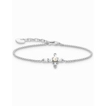 Thomas Sabo A2173-167-14-L19V Pulsera de plata con cruz blanca Cross Romance