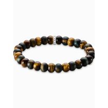 Thomas Sabo A2196-826-2-L19 Unisex Pulsera Ojo de tigre Marrón dorado